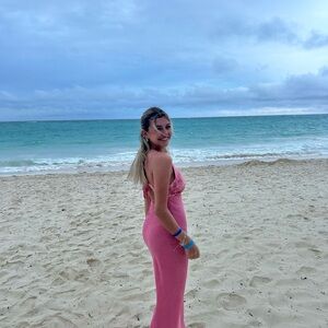 Wild Fable Pink Lace Maxi Dress